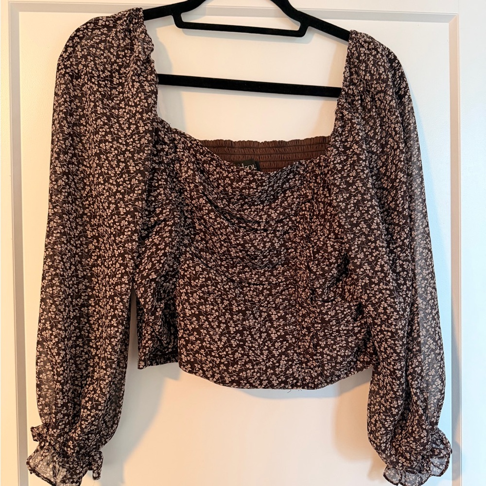 Elegant Floral Print Women's Blouse